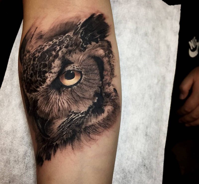 猫头鹰纹身图片