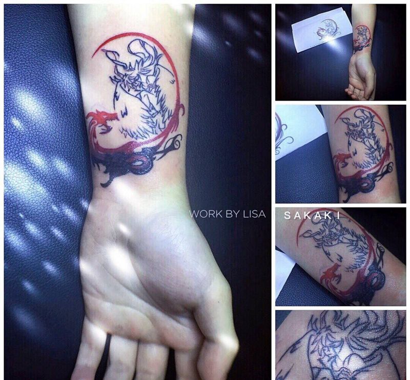 手腕遮盖纹身图片_成品手臂欧美图腾原创纹身图案