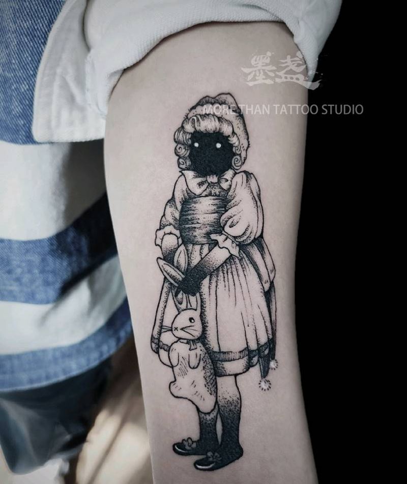 洛丽塔纹身图片_手臂暗黑洛丽塔纹身图案