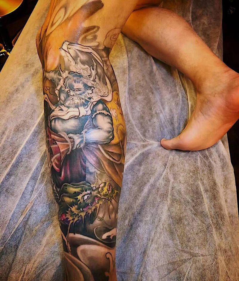 原创传统未完待续纹身图片_成品腿部手臂传统彩色背部胸部腰部腹部包小腿纹身图案