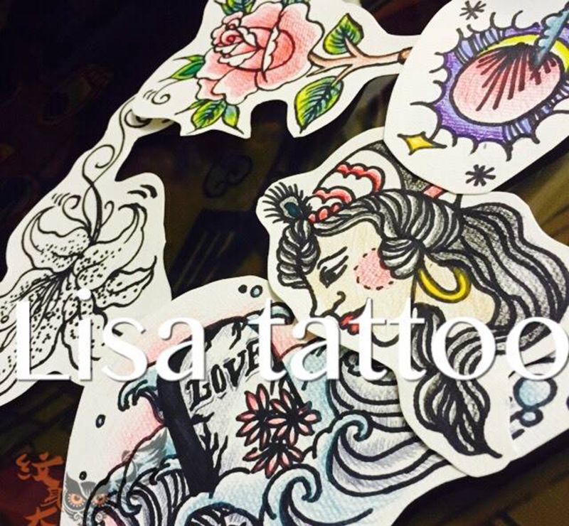 school小手稿纹身图片_手稿颈部背部胸部手臂腿部原创纹身图案