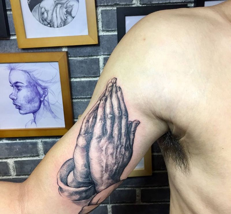 祈祷之手-丢勒纹身图片