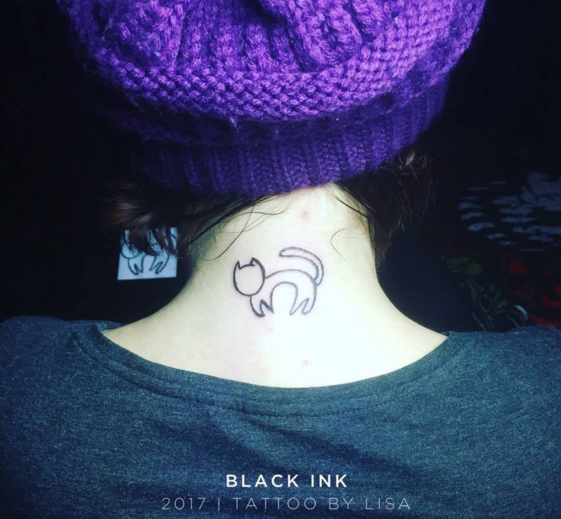 活动快速图3纹身图片_成品颈部欧美清新动物原创图腾纹身图案