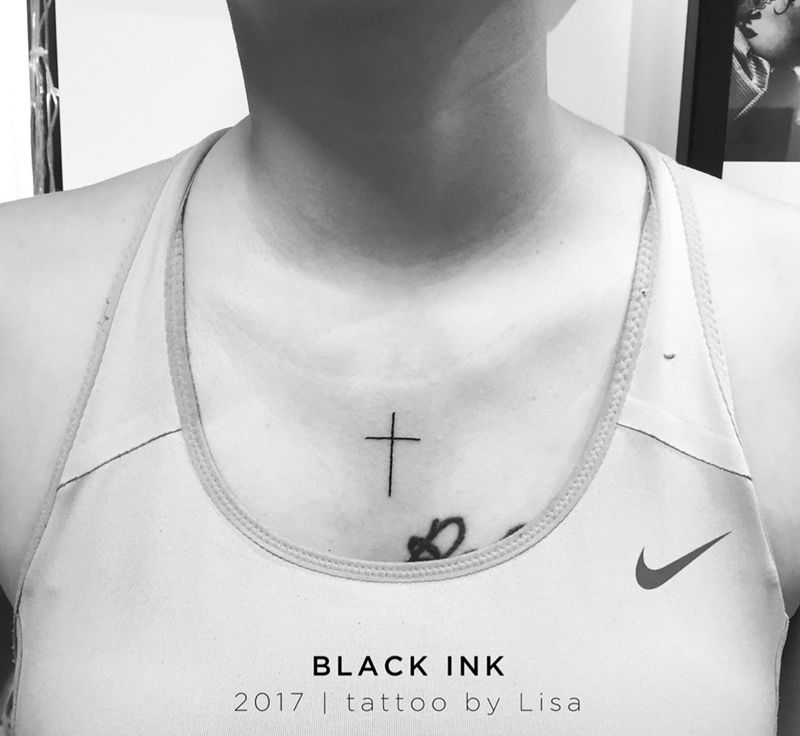 ✝️纹身图片_成品胸部清新原创图腾纹身图案