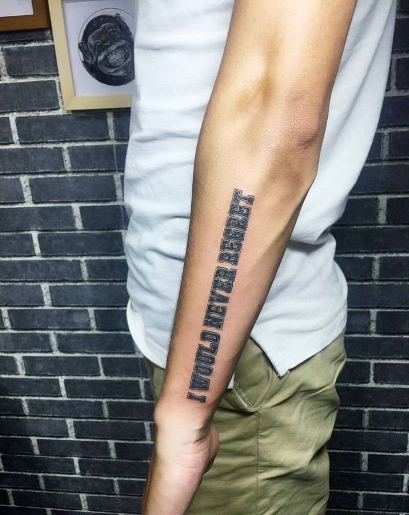 I would never纹身图片