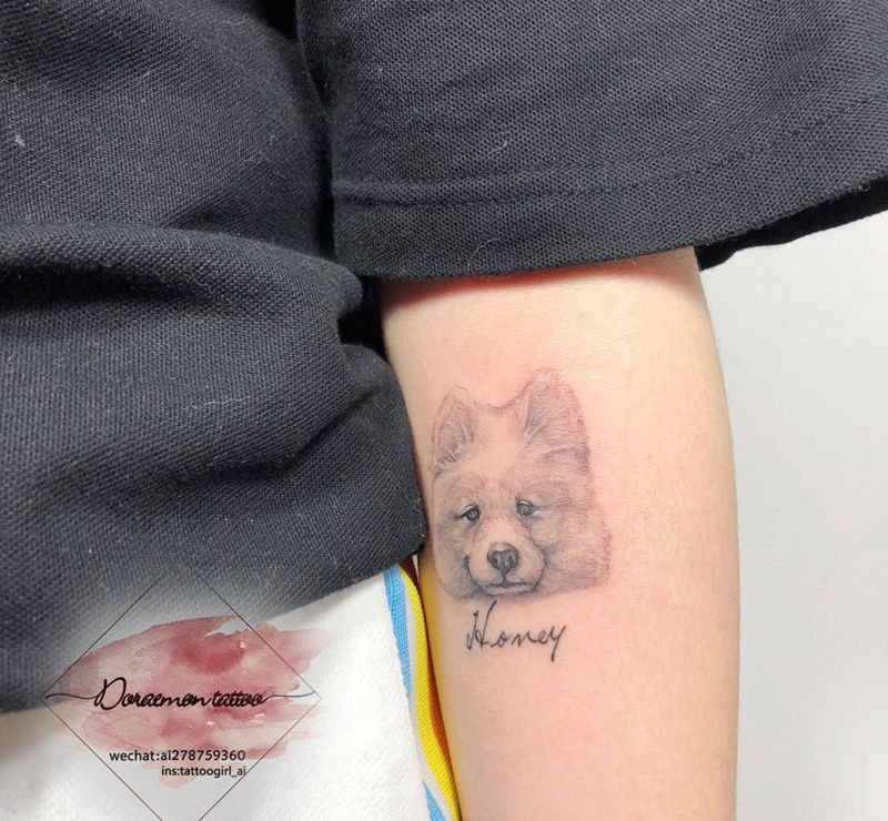 纪念纹身图片_成品手臂肖像动物字符纹身图案