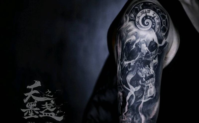骷髅纹身图片