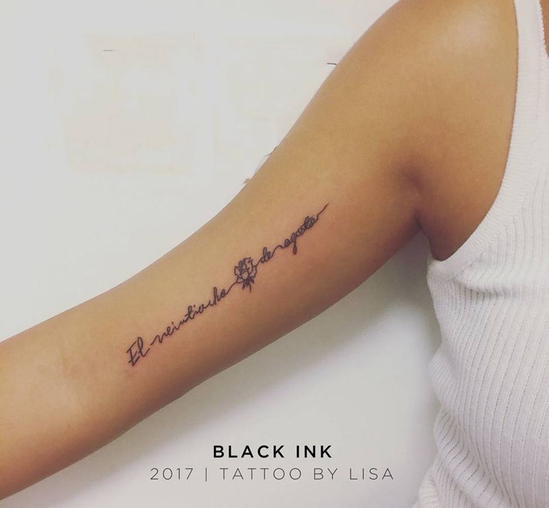 手绘设计字体纹身图片_成品手臂欧美字符原创纹身图案