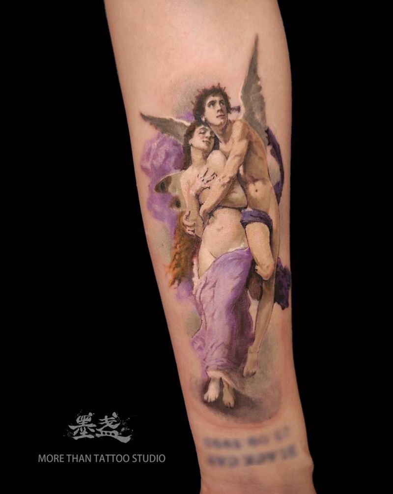 布格罗的画纹身图片_手臂欧美写实精微彩色纹身图案