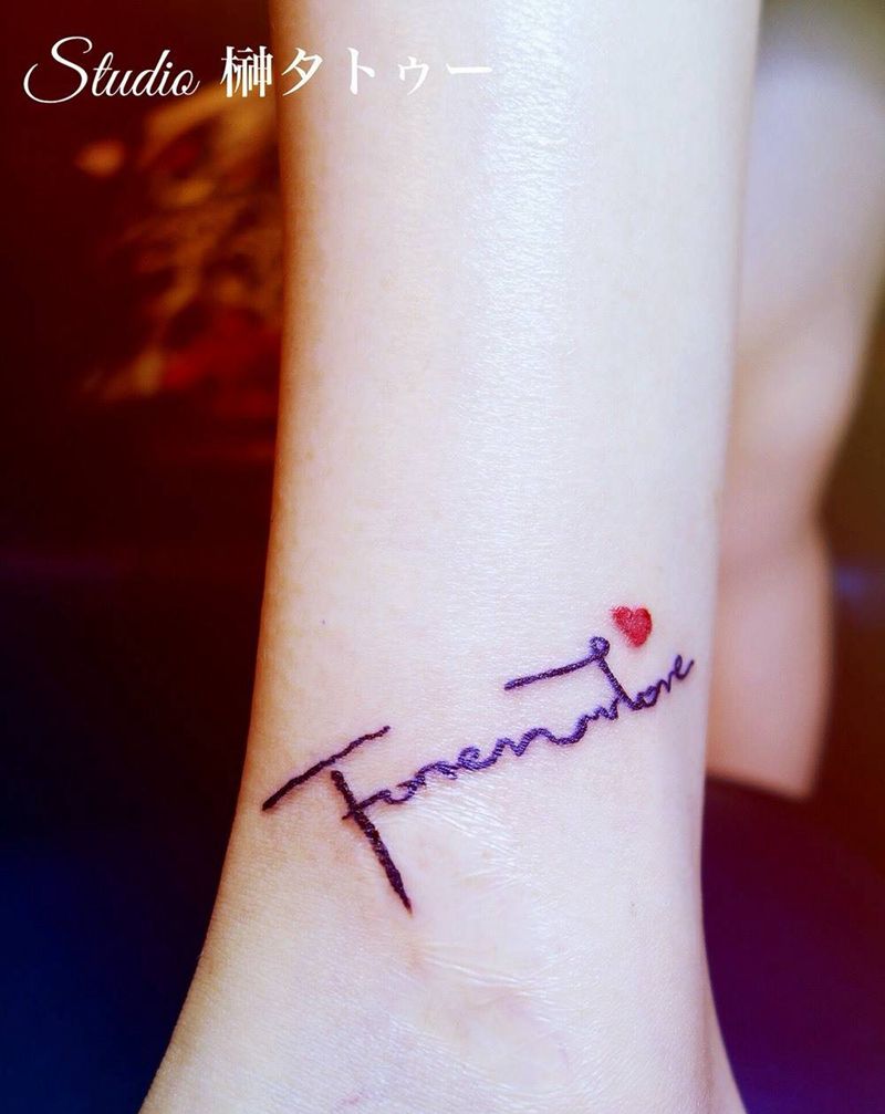 小清新文字纹身图片_成品脚部欧美字符原创纹身图案