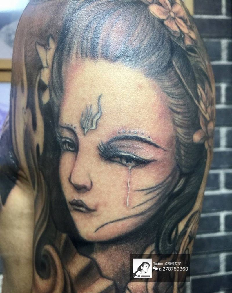 艺妓完纹身图片