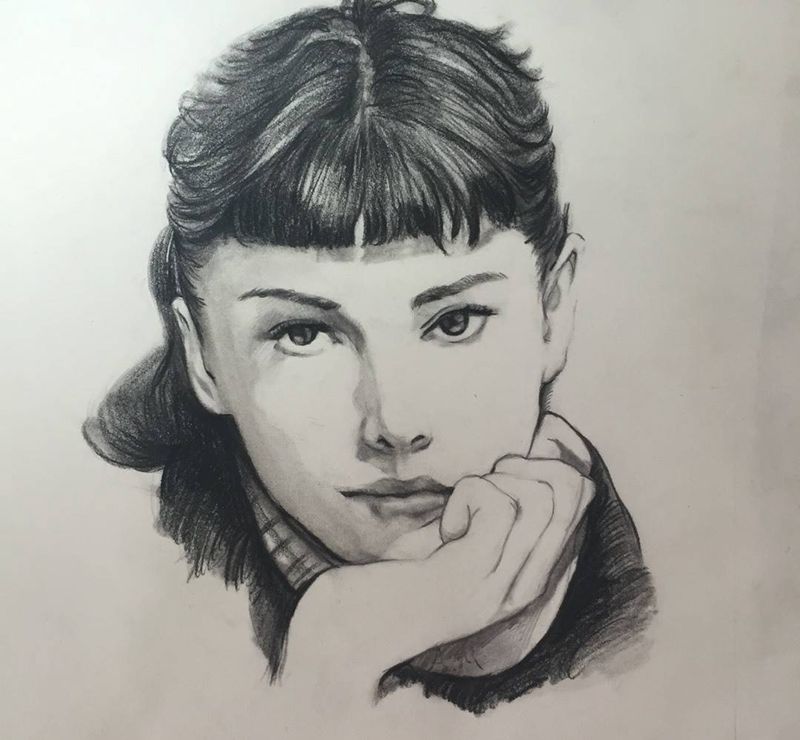 Heban纹身图片_手稿肖像欧美人物纹身图案