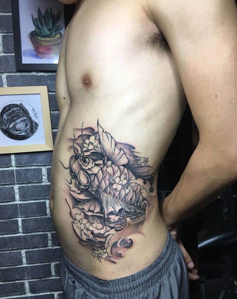 鲤鱼传统纹身图片