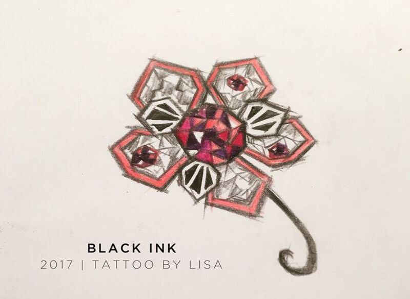 客訂手稿纹身图片_手稿胸部欧美清新原创纹身图案