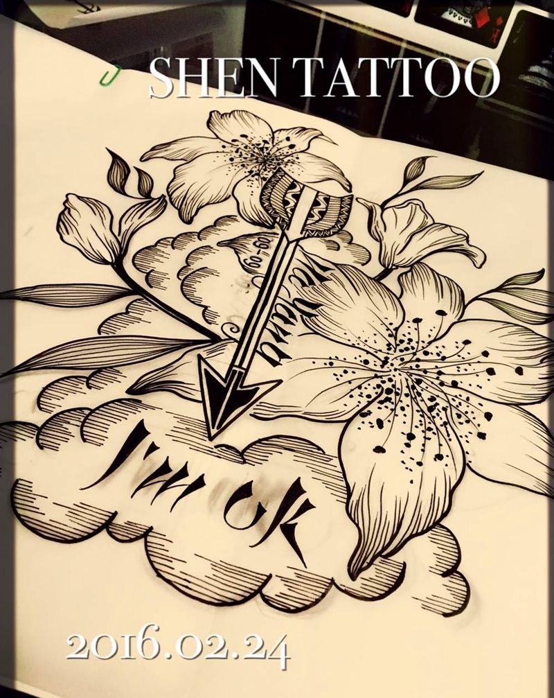 包小臂 手稿纹身图片_手稿手臂欧美原创纹身图案