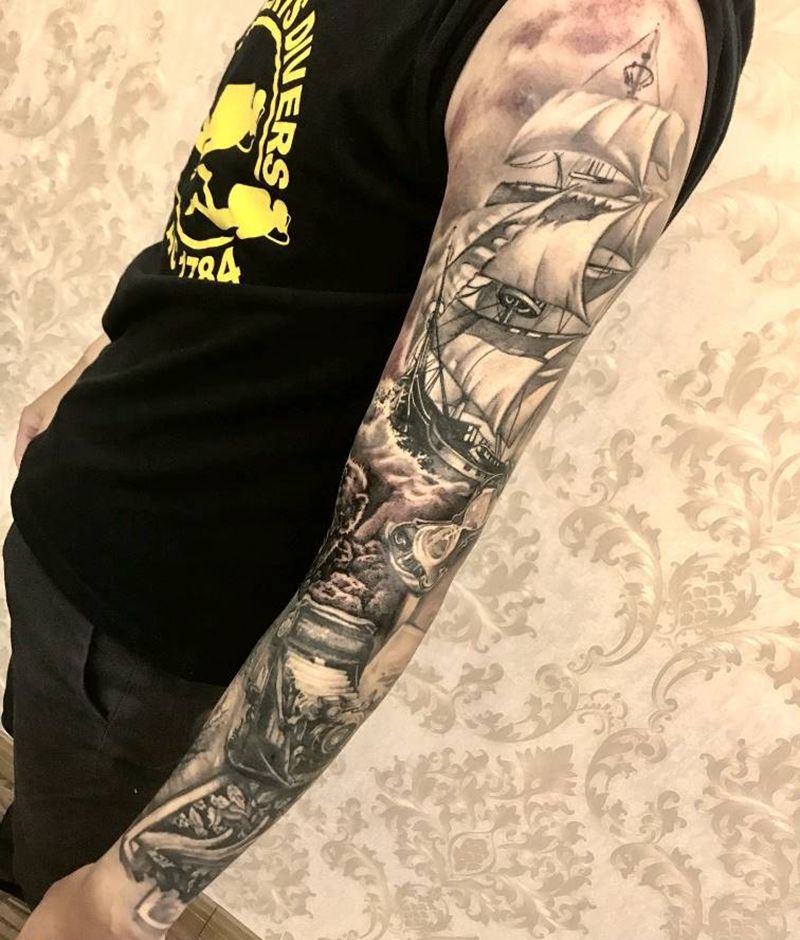 记录纹身图片_手臂欧美写实动物静物成品纹身图案