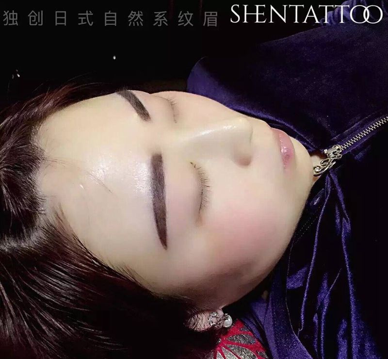 日式自然系眉：失败眉形改造纹身图片_成品原创纹身图案