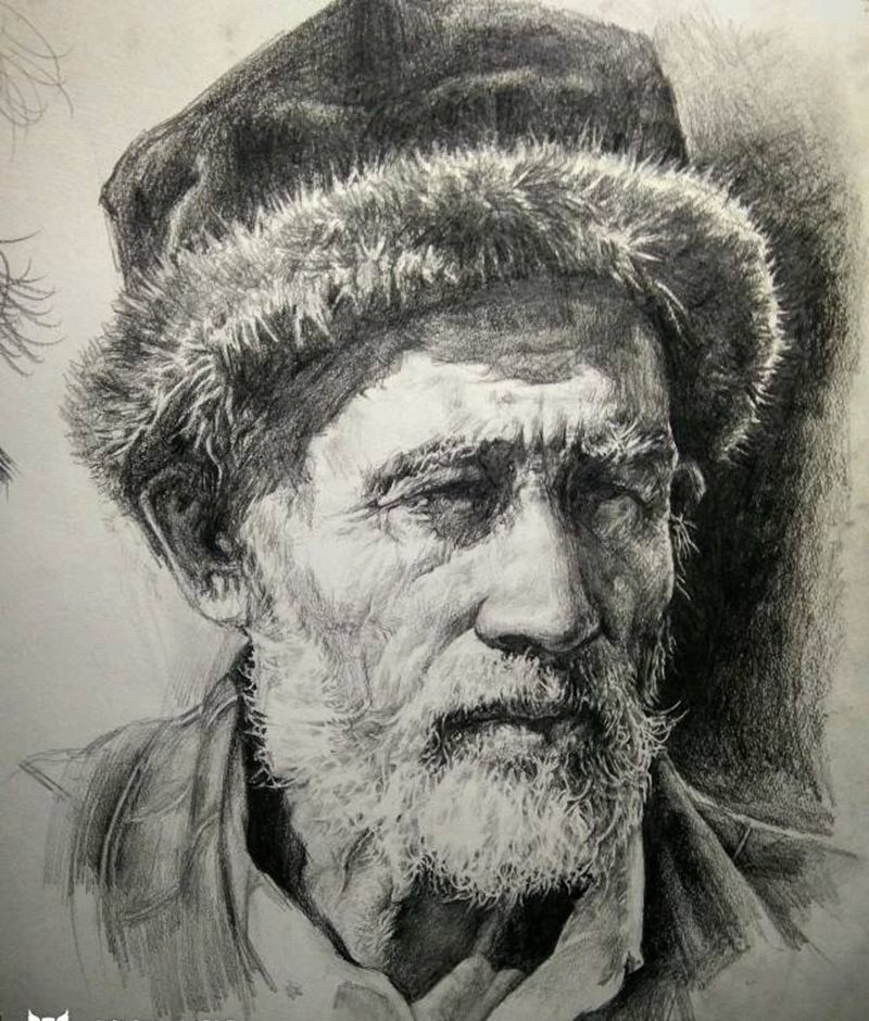 写实肖像课程示范画纹身图片