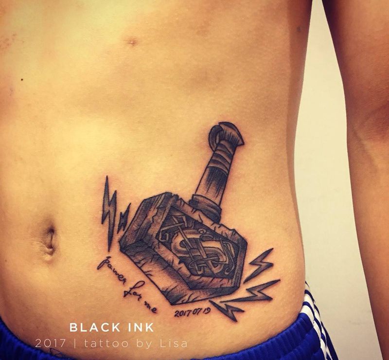 power纹身图片_成品腹部欧美原创静物纹身图案