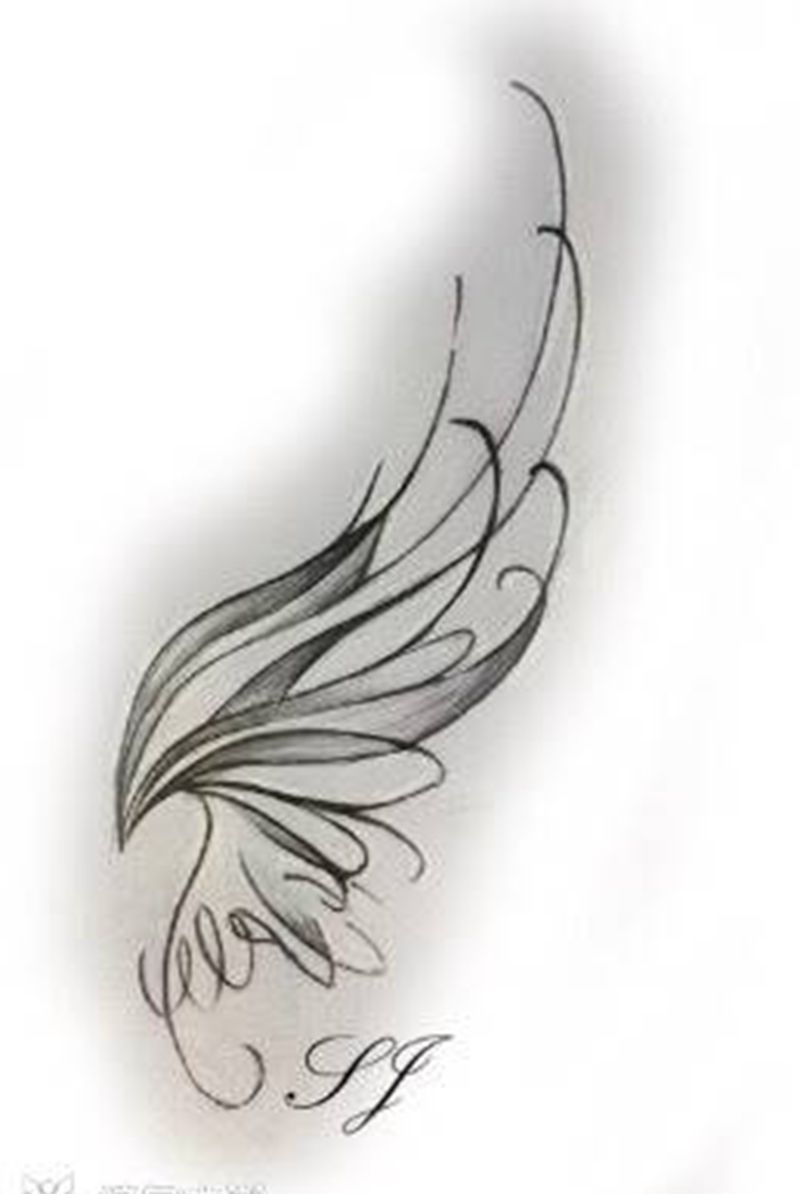 翅膀纹身图片