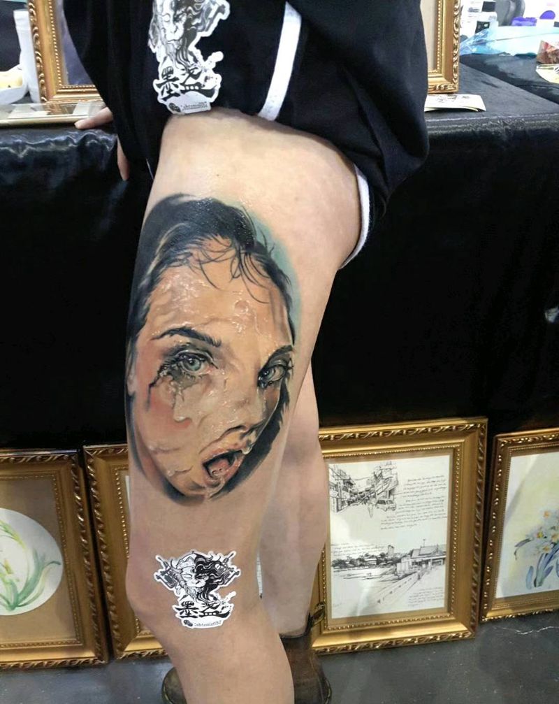 精飙一脸纹身图片