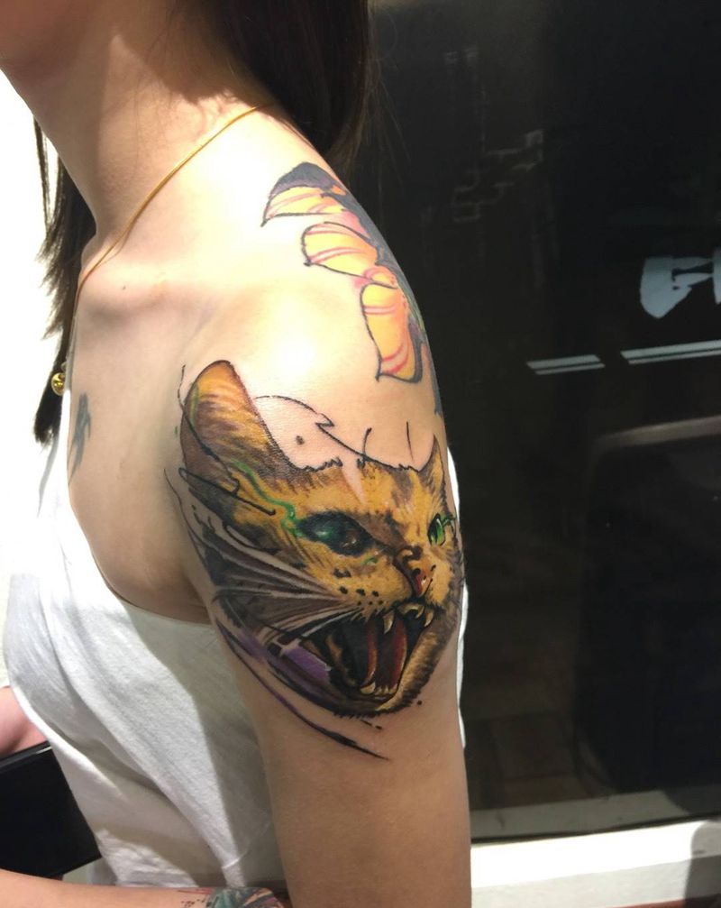 宠物纹身纹身图片_手臂欧美写实纹身图案