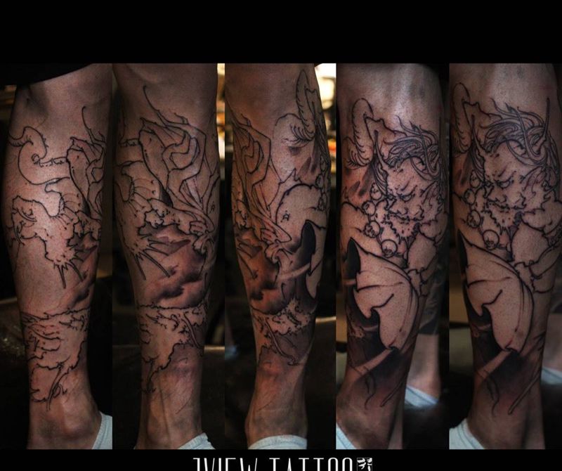 風 神纹身图片