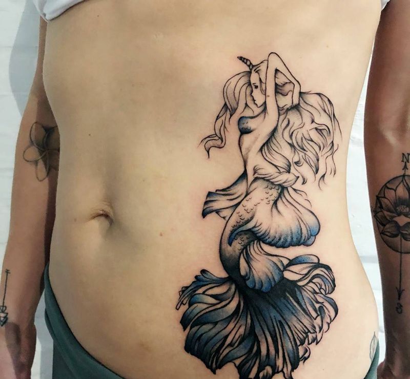 美人鱼纹身图片