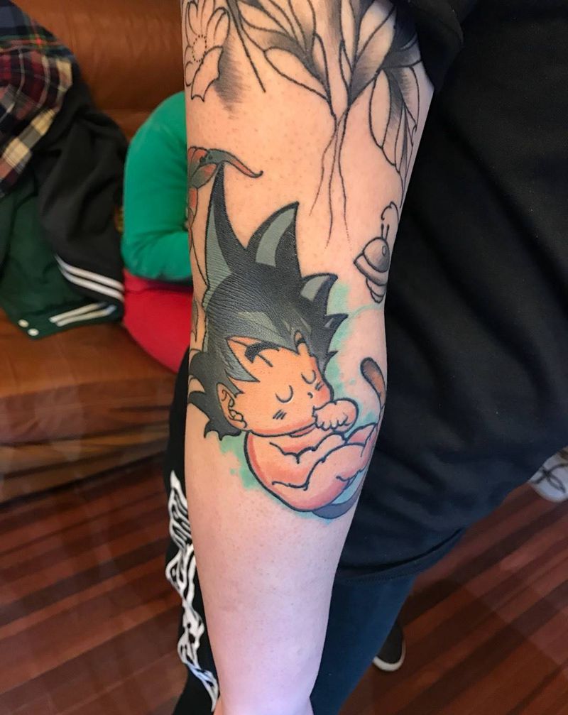 悟空恢复后纹身图片_成品手部手臂欧美传统清新肖像人物猿刺青纹身图案