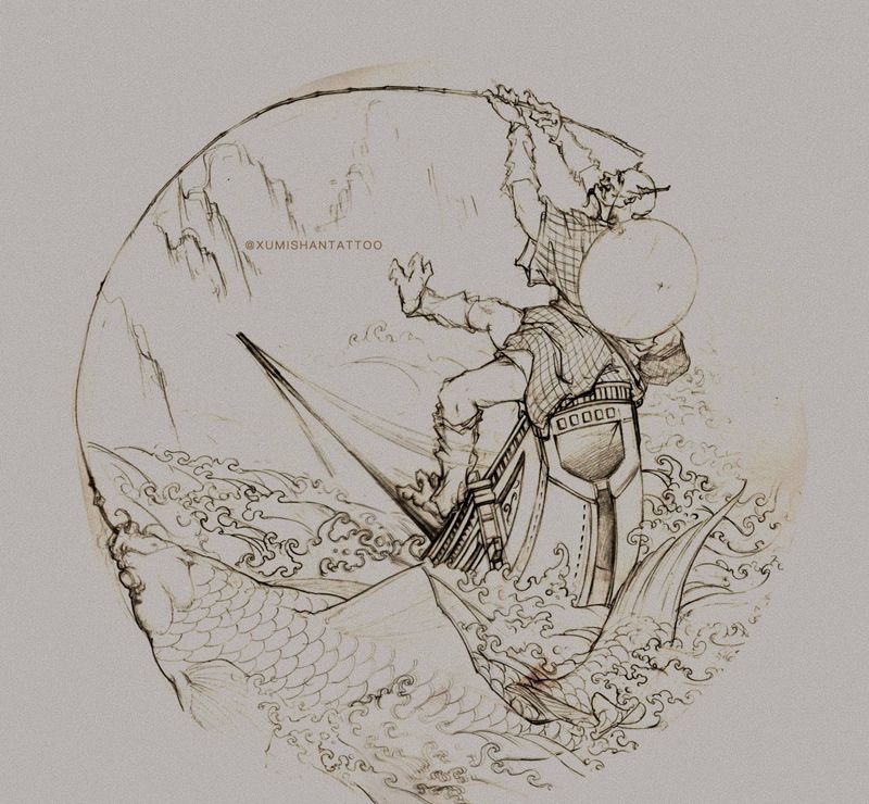 进度纹身图片_手臂腿部新传统纹身图案