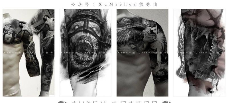10.1-10.31纹身图片_手稿手臂胸部背部腰部写实肖像原创宗教人物纹身图案