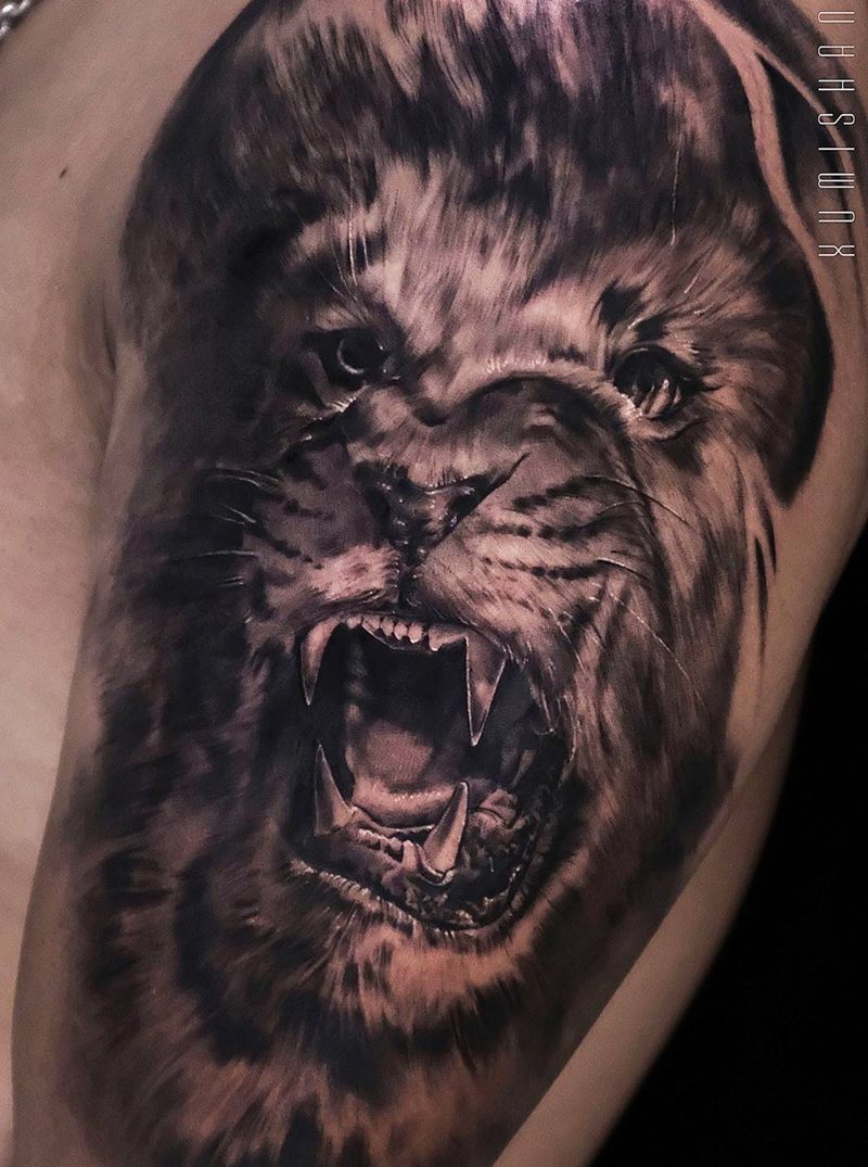 包大臂_进度纹身图片_手臂腿部欧美写实纹身图案