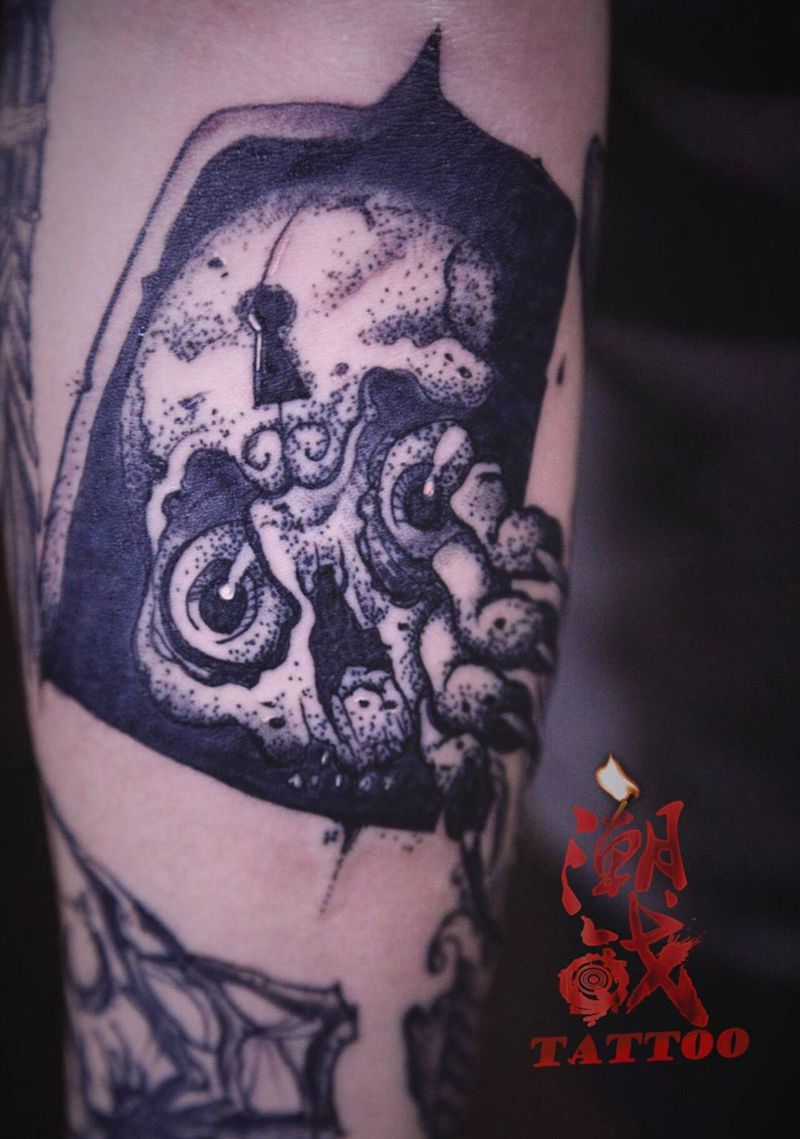 死亡点刺纹身图片