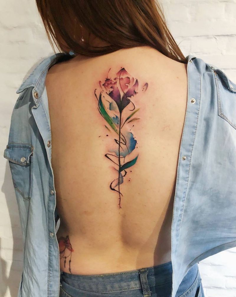 水彩泼墨纹身图片