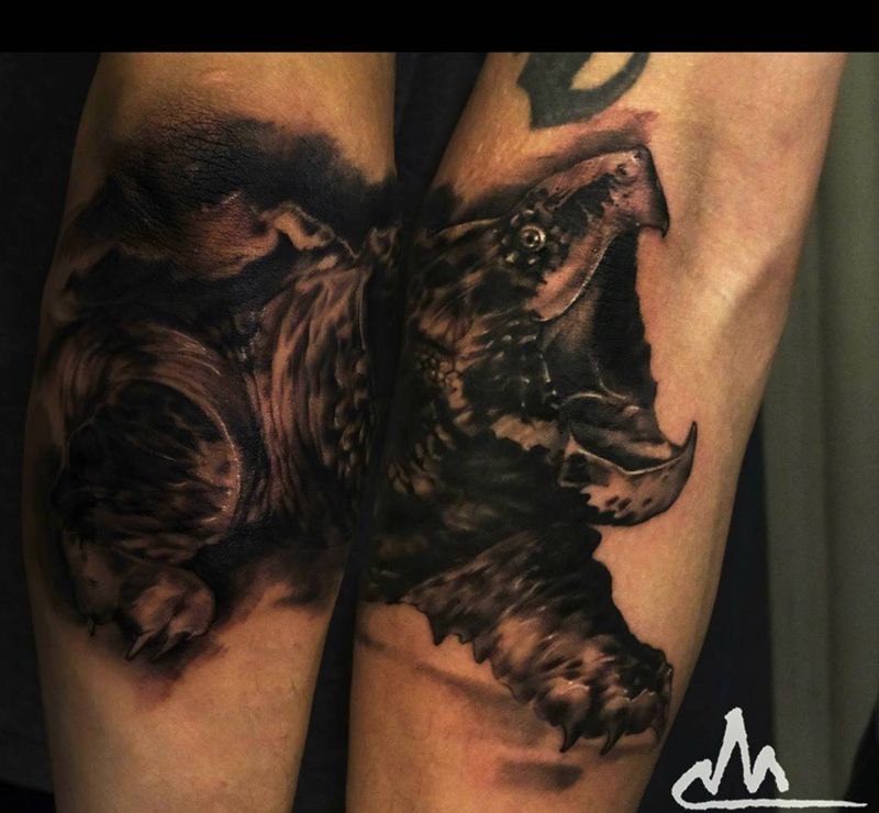 今日工事纹身图片