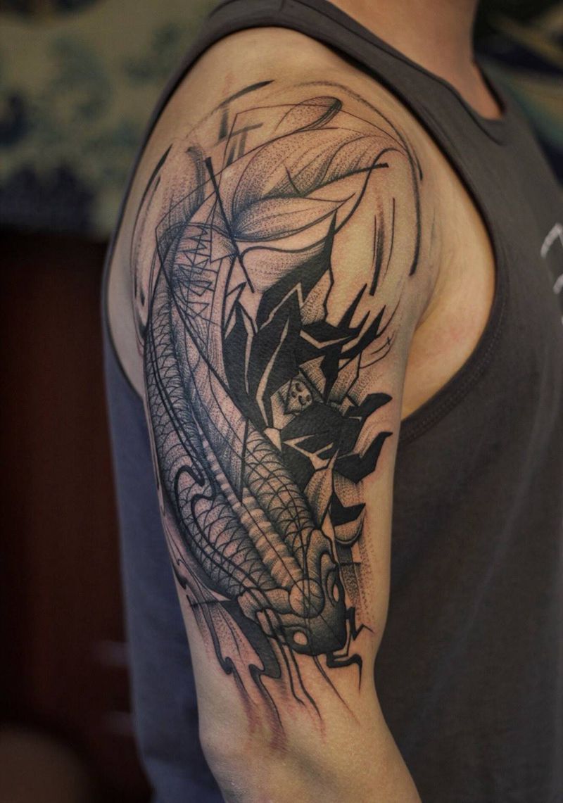 概念 鲤鱼纹身图片