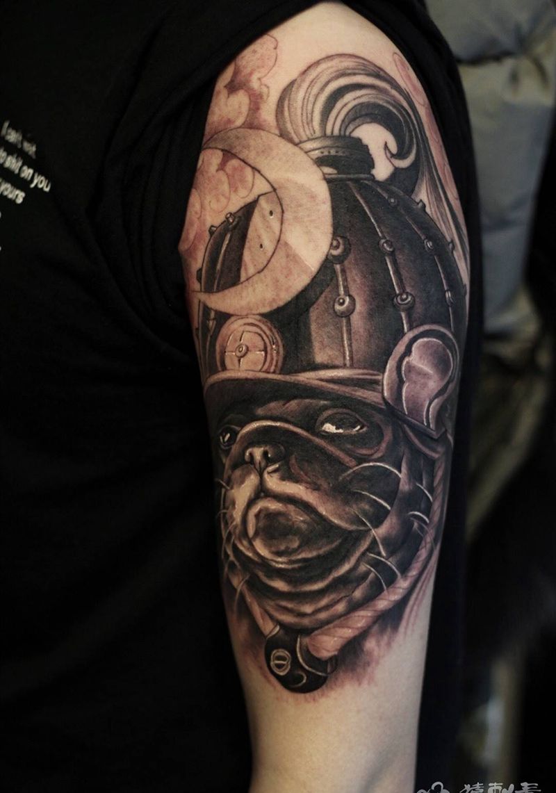 法斗武士纹身图片