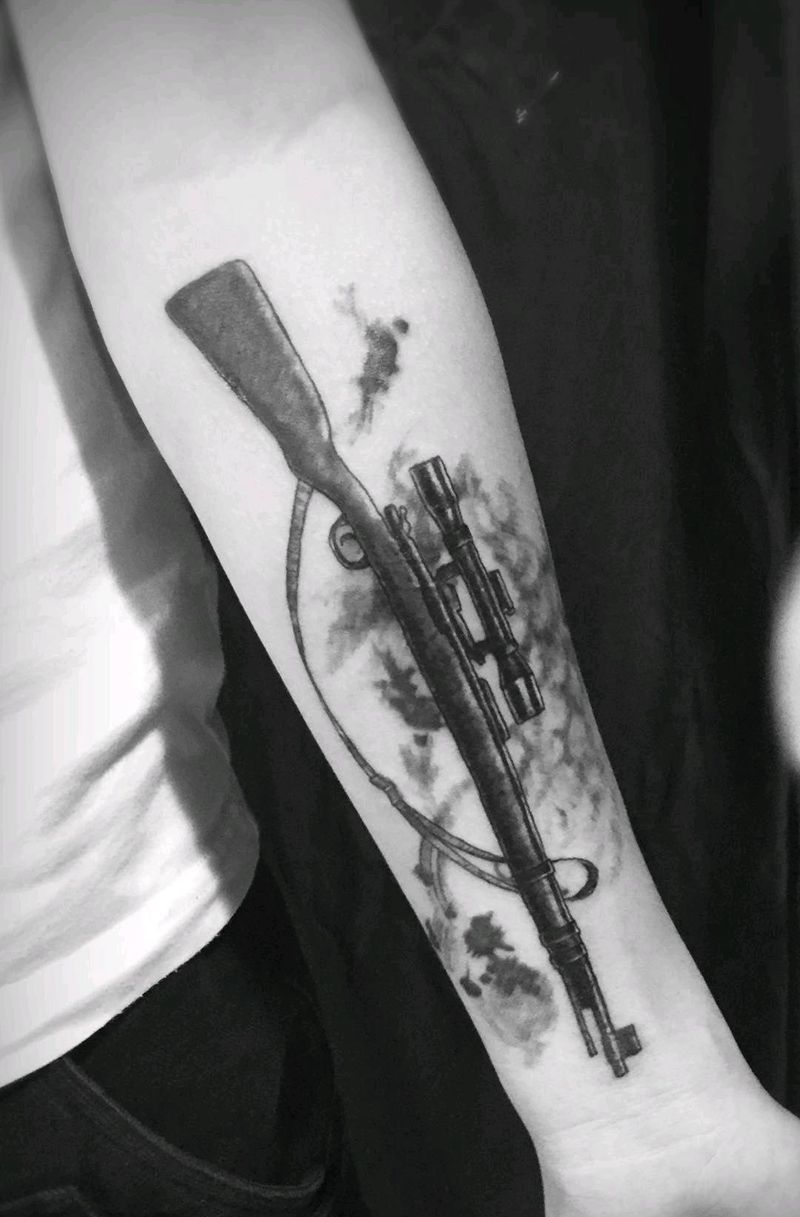 98K遮盖纹身图片