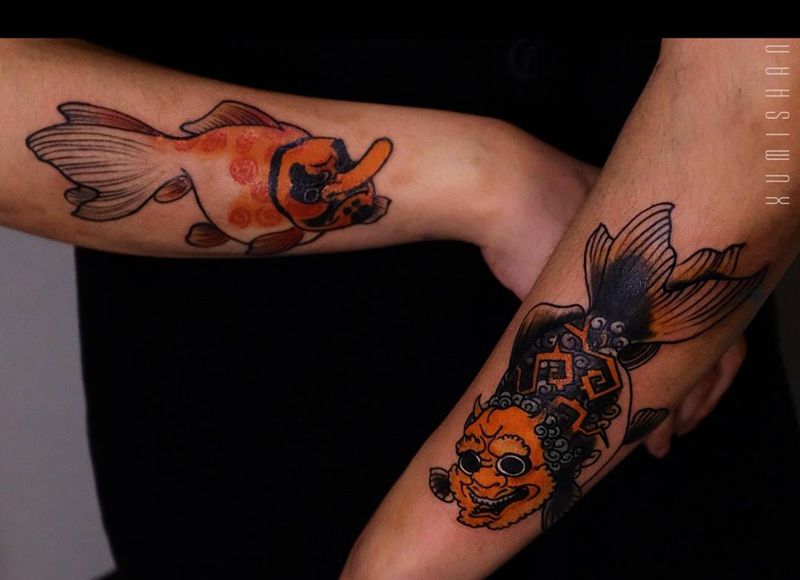 起势纹身图片_手稿成品手臂国画习俗传统原创动物纹身图案