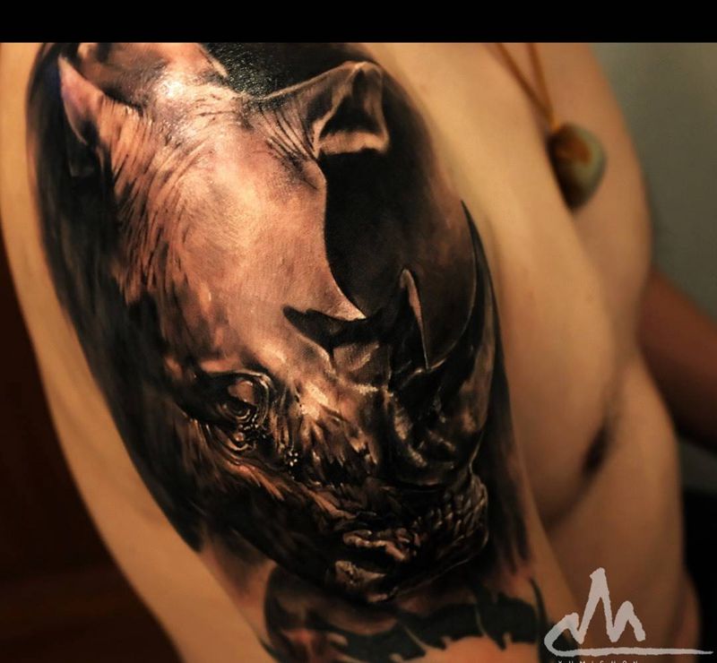 Rhino Rhino Rhino纹身图片