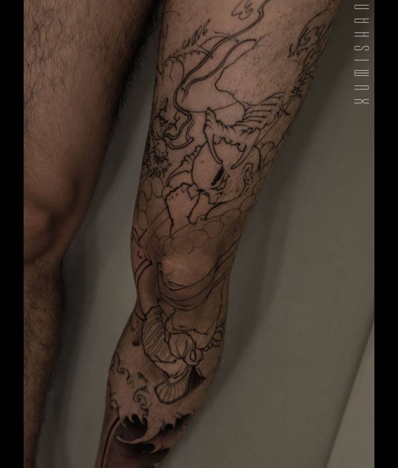 鲁智深 进度纹身图片_手稿习俗国画传统原创人物动物手臂腿部成品纹身图案