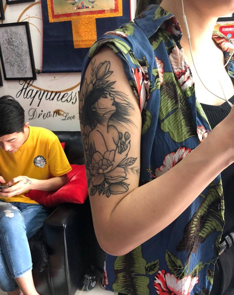 简笔画恢复后纹身图片