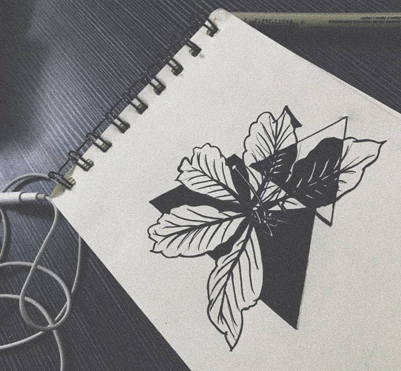 纹身设计及作品纹身图片_成品手稿手臂欧美几何原创纹身图案