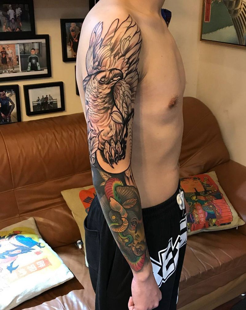 花臂 未完待续纹身图片