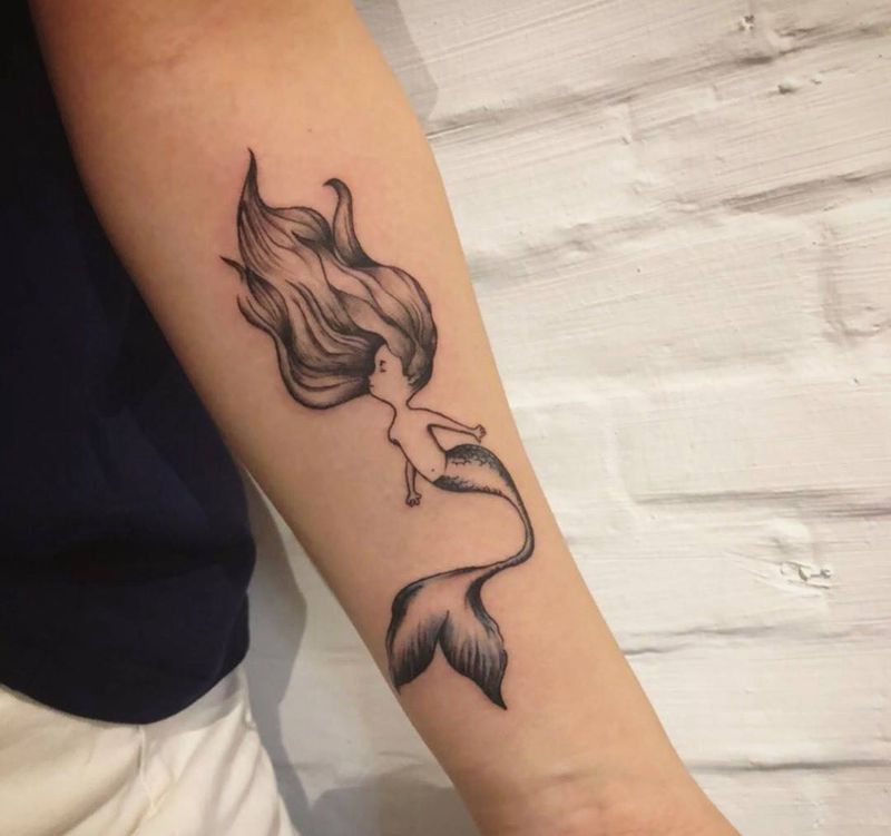 美人鱼纹身图片