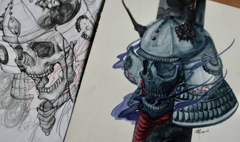 SAMURAI纹身图片_手臂新传统纹身图案