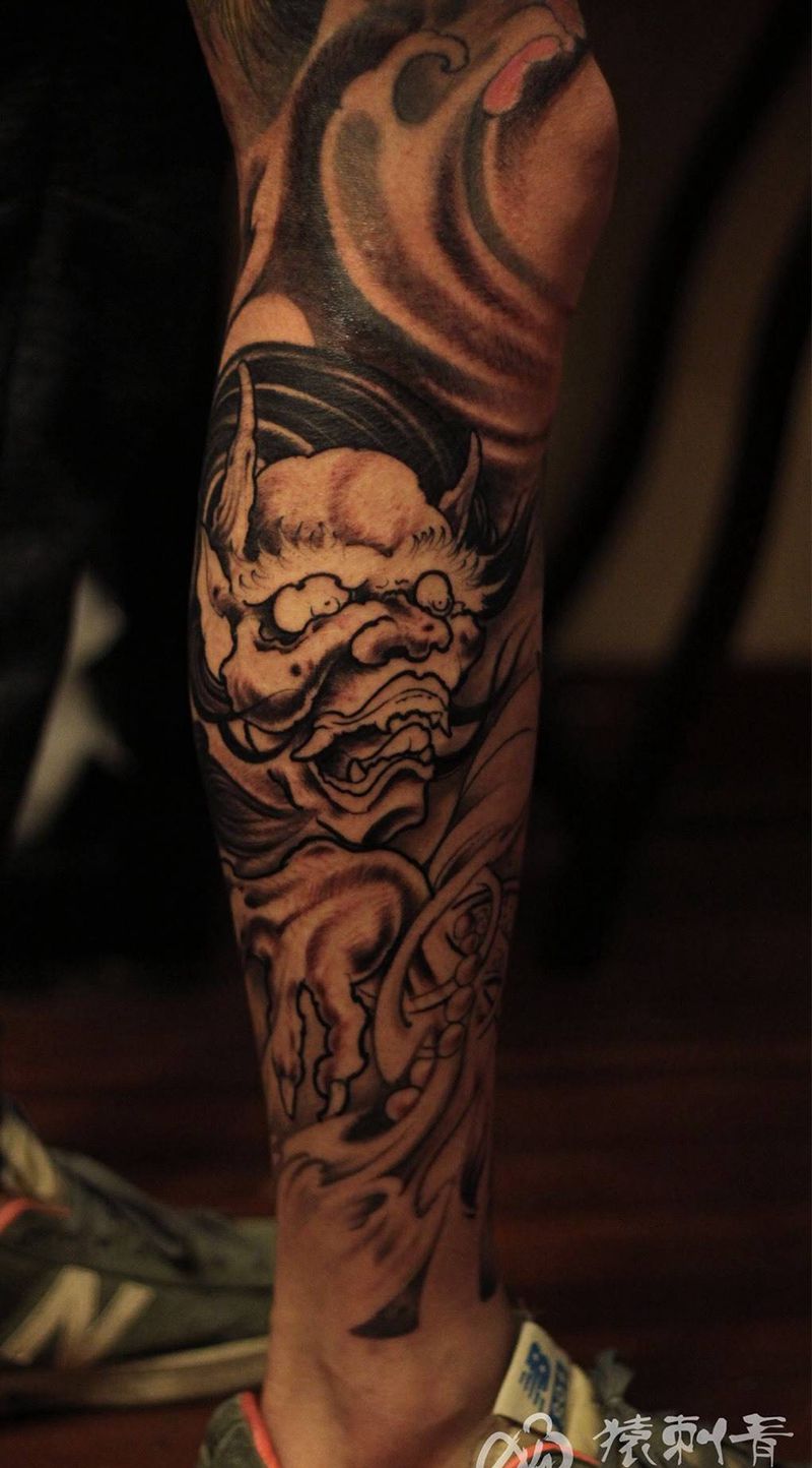 风雷双神 包腿 未完待续纹身图片