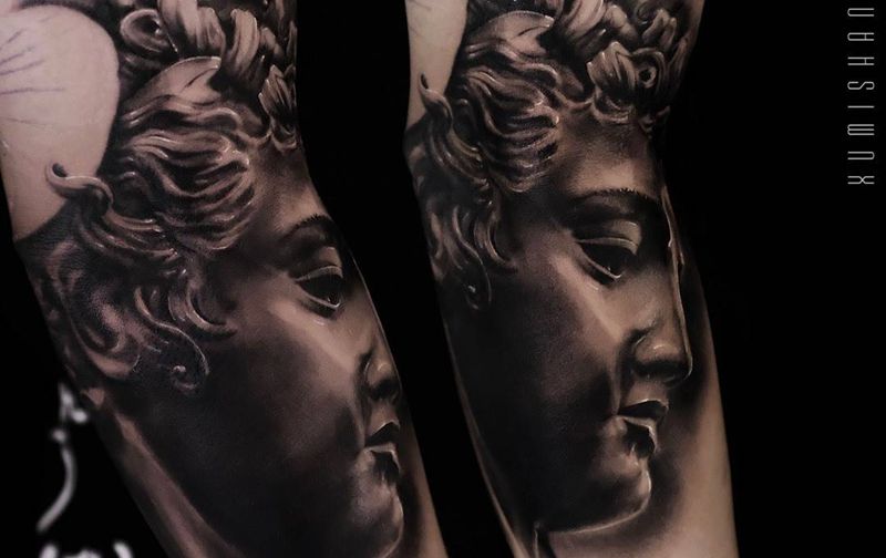 Perseus_纹身图片_手臂欧美写实纹身图案