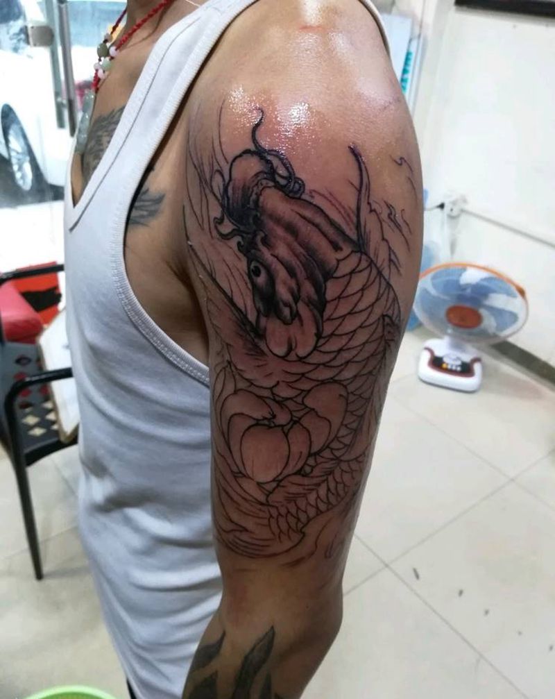 鲤鱼纹身图片