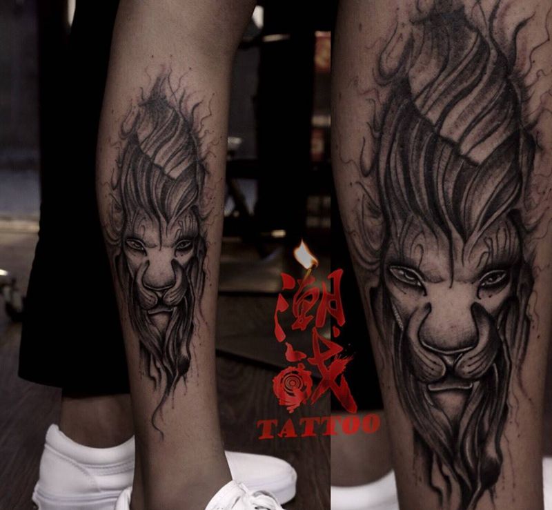 小狮子纹身图片